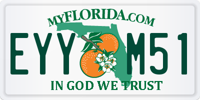 FL license plate EYYM51