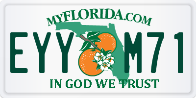 FL license plate EYYM71