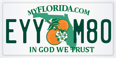 FL license plate EYYM80