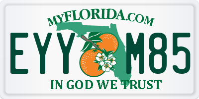 FL license plate EYYM85
