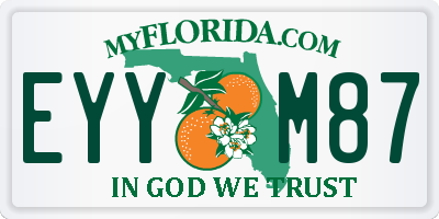 FL license plate EYYM87