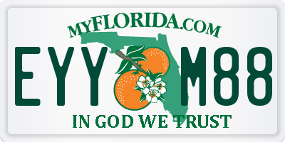 FL license plate EYYM88