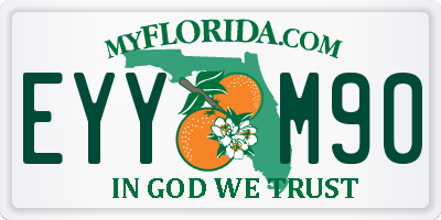FL license plate EYYM90