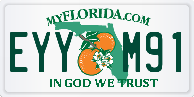 FL license plate EYYM91