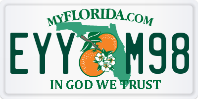 FL license plate EYYM98