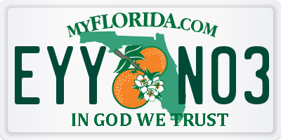 FL license plate EYYN03
