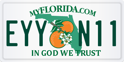 FL license plate EYYN11