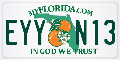 FL license plate EYYN13