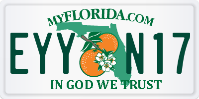 FL license plate EYYN17