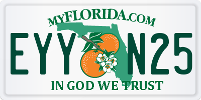 FL license plate EYYN25