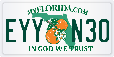FL license plate EYYN30