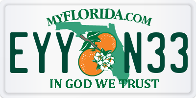 FL license plate EYYN33