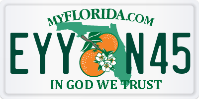 FL license plate EYYN45