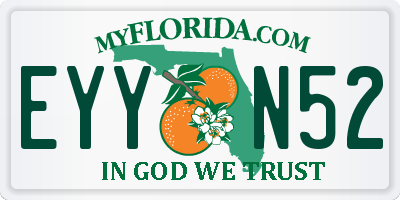 FL license plate EYYN52