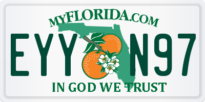 FL license plate EYYN97