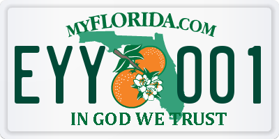 FL license plate EYYO01