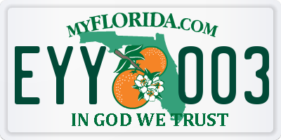 FL license plate EYYO03