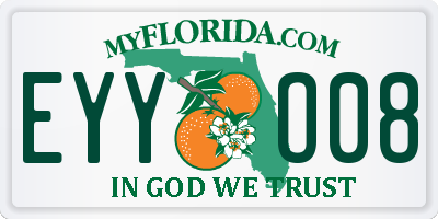 FL license plate EYYO08