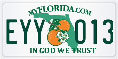 FL license plate EYYO13