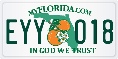 FL license plate EYYO18