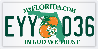 FL license plate EYYO36