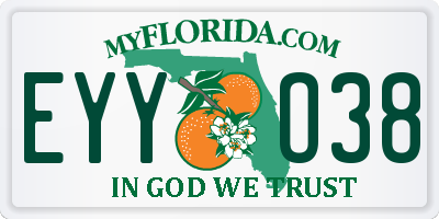 FL license plate EYYO38