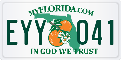 FL license plate EYYO41