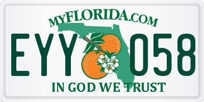 FL license plate EYYO58