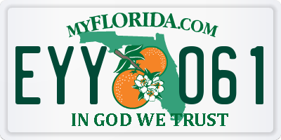 FL license plate EYYO61