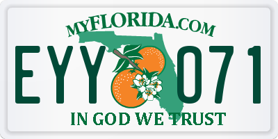 FL license plate EYYO71