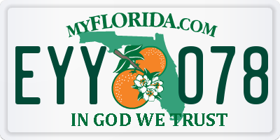 FL license plate EYYO78