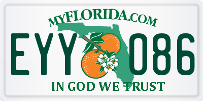 FL license plate EYYO86