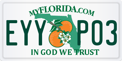 FL license plate EYYP03