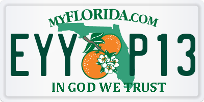 FL license plate EYYP13