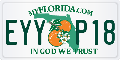FL license plate EYYP18