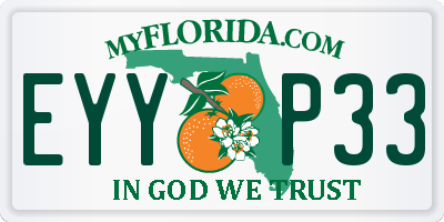 FL license plate EYYP33