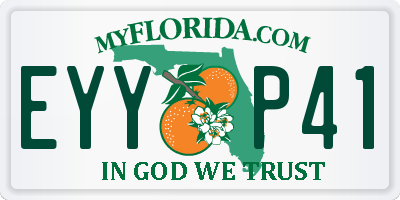 FL license plate EYYP41