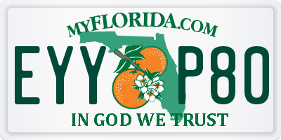 FL license plate EYYP80