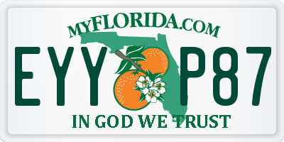 FL license plate EYYP87