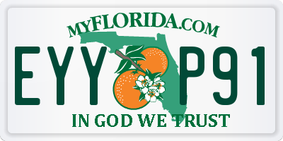 FL license plate EYYP91