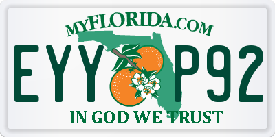 FL license plate EYYP92