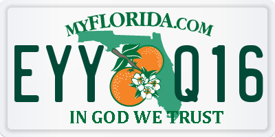 FL license plate EYYQ16