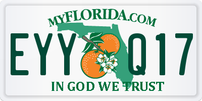 FL license plate EYYQ17