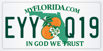 FL license plate EYYQ19