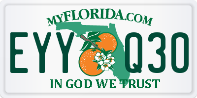 FL license plate EYYQ30