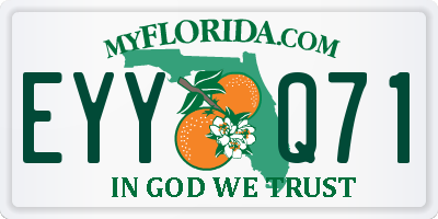FL license plate EYYQ71