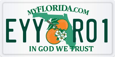 FL license plate EYYR01