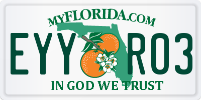 FL license plate EYYR03