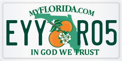 FL license plate EYYR05