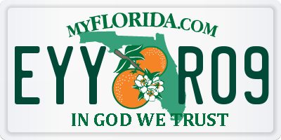 FL license plate EYYR09